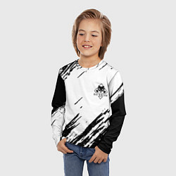 Лонгслив детский Rainbow six текстура краски штрихи, цвет: 3D-принт — фото 2