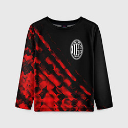 Лонгслив детский AC Milan sport grunge, цвет: 3D-принт