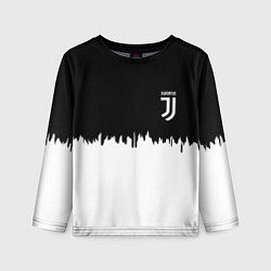 Лонгслив детский Juventus белый огонь текстура, цвет: 3D-принт