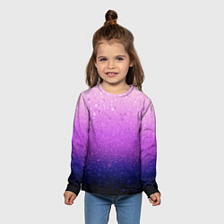 Лонгслив детский Абстрактный градиент розово-синий, цвет: 3D-принт — фото 2