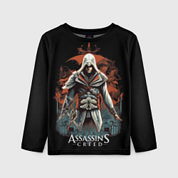 Лонгслив детский Assassins creed абстрактный фон, цвет: 3D-принт