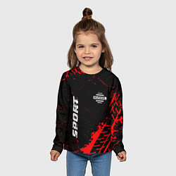 Лонгслив детский Haval red sport tires, цвет: 3D-принт — фото 2