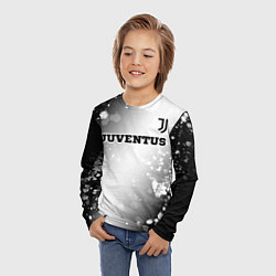 Лонгслив детский Juventus sport на светлом фоне посередине, цвет: 3D-принт — фото 2