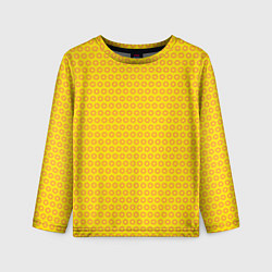 Детский лонгслив Паттерн оранжевые колючки