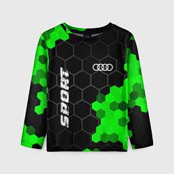 Детский лонгслив Audi green sport hexagon