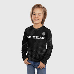 Лонгслив детский AC Milan sport на темном фоне посередине, цвет: 3D-принт — фото 2