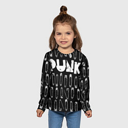 Лонгслив детский Punk pins, цвет: 3D-принт — фото 2