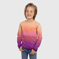 Лонгслив детский Абстракция градиент на закате дня, цвет: 3D-принт — фото 2