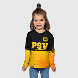 Лонгслив детский PSV - gold gradient посередине, цвет: 3D-принт — фото 2