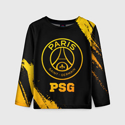 Лонгслив детский PSG - gold gradient, цвет: 3D-принт