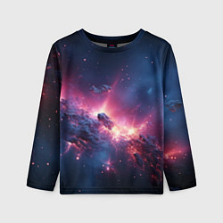 Лонгслив детский Взрыв в космосе, цвет: 3D-принт