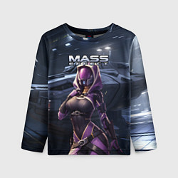 Лонгслив детский Mass Effect ТалиЗора и космический корабль, цвет: 3D-принт