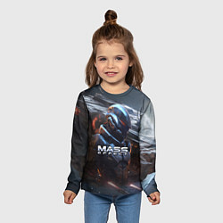 Лонгслив детский Mass Effect game space, цвет: 3D-принт — фото 2