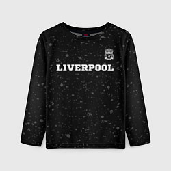 Лонгслив детский Liverpool sport на темном фоне посередине, цвет: 3D-принт