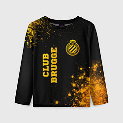 Детский лонгслив Club Brugge - gold gradient вертикально