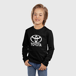 Лонгслив детский Toyota white logo, цвет: 3D-принт — фото 2