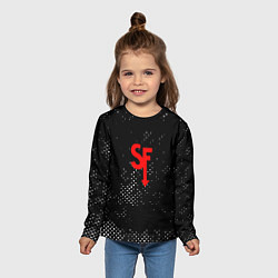 Лонгслив детский Салли фейс текстура точки, цвет: 3D-принт — фото 2