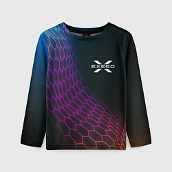 Детский лонгслив Exeed neon hexagon