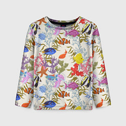 Детский лонгслив Морские обитатели моря