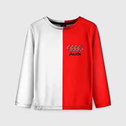 Детский лонгслив AUDI logo полосы