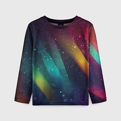 Детский лонгслив Неоновые цветные полосы