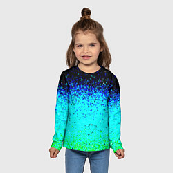 Лонгслив детский Пикселизация неоновых цветов, цвет: 3D-принт — фото 2