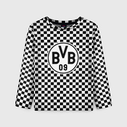 Лонгслив детский Borussia клетка текстура, цвет: 3D-принт