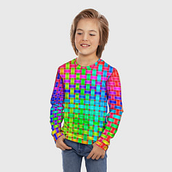 Лонгслив детский Переплетенные радужные ленты, цвет: 3D-принт — фото 2