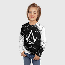 Лонгслив детский Кредо убийцы блэк, цвет: 3D-принт — фото 2