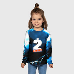 Лонгслив детский Payday 2 storm, цвет: 3D-принт — фото 2