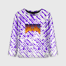 Лонгслив детский Doom neon retro, цвет: 3D-принт
