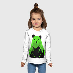 Лонгслив детский Зеленый медведь, цвет: 3D-принт — фото 2