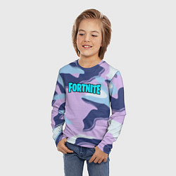 Лонгслив детский Fortnite camo steel, цвет: 3D-принт — фото 2
