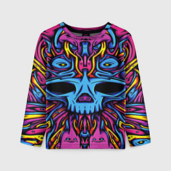 Лонгслив детский Skull tatoo steel, цвет: 3D-принт