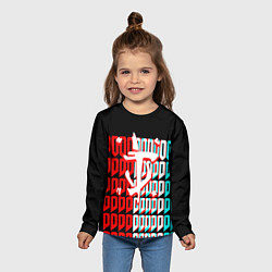 Лонгслив детский Doom logo надписи, цвет: 3D-принт — фото 2