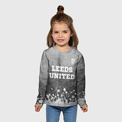 Лонгслив детский Leeds United - grey gradient посередине, цвет: 3D-принт — фото 2