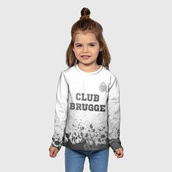 Лонгслив детский Club Brugge - white gradient посередине, цвет: 3D-принт — фото 2