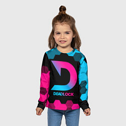 Лонгслив детский Deadlock - neon gradient, цвет: 3D-принт — фото 2
