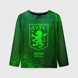 Лонгслив детский Aston Villa - green gradient, цвет: 3D-принт