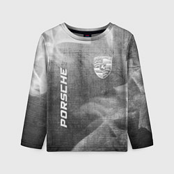 Детский лонгслив Porsche - grey gradient вертикально