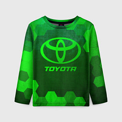 Лонгслив детский Toyota - green gradient, цвет: 3D-принт