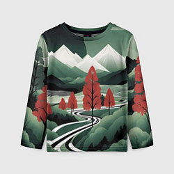 Лонгслив детский Дорога на природу, цвет: 3D-принт