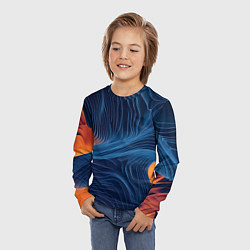 Лонгслив детский Абстрактная иллюзия, цвет: 3D-принт — фото 2