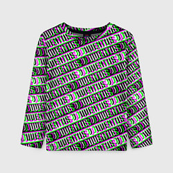 Детский лонгслив Juventus glitch pattern