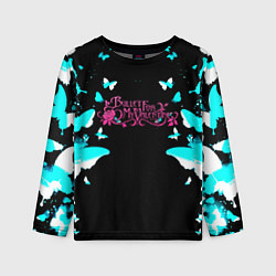 Лонгслив детский Bullet for my valentine бабочки, цвет: 3D-принт