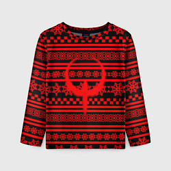 Лонгслив детский Quake winter pattern, цвет: 3D-принт