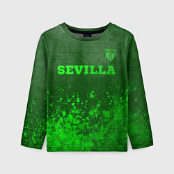 Лонгслив детский Sevilla - green gradient посередине, цвет: 3D-принт