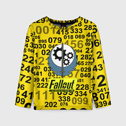 Лонгслив детский Fallout pattern symbol, цвет: 3D-принт