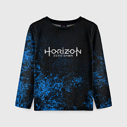Лонгслив детский Horizon: Zero Dawn синие брызги красок, цвет: 3D-принт