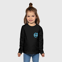 Лонгслив детский Volvo logo car, цвет: 3D-принт — фото 2